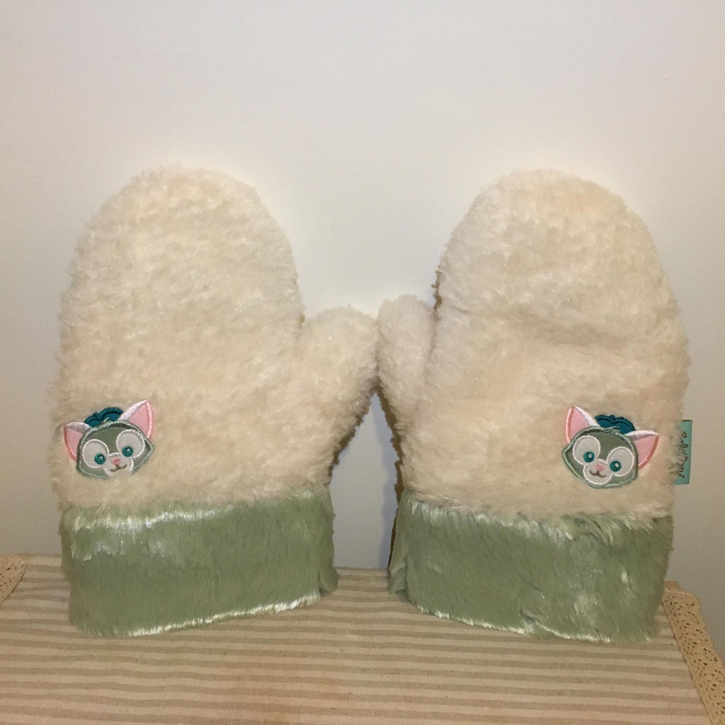 【交換禮物】日本迪士尼樂園 達菲與好朋友 造型手套 Gelatoni 畫家貓 傑拉東尼