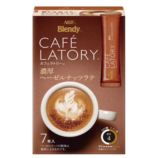 【現貨】日本進口 AGF Blendy Cafe Latory 濃厚榛果拿鐵 7包入 奶泡