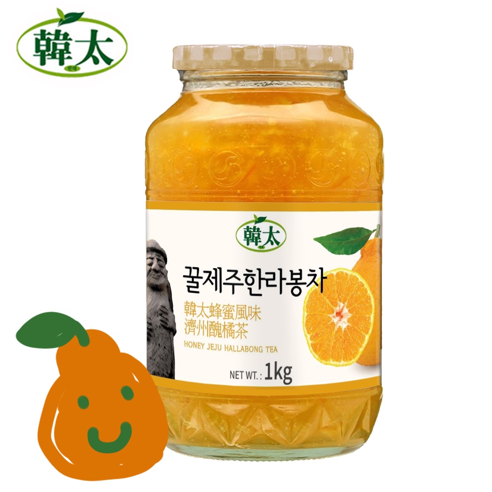 【韓太】蜂蜜風味濟州醜橘茶 1KG 韓國進口 醜橘醬
