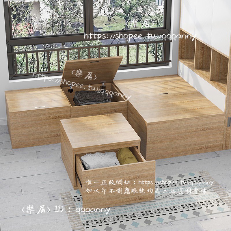 &lt;樂居&gt;定制榻榻米床衣柜一體組合拼沙發床小戶型臥室多功能儲物塌塌米床