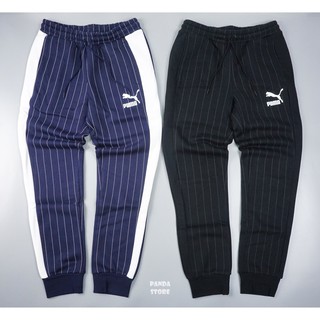 胖達）PUMA PINSTRIPE 條紋 縮口 長褲 530178-01 黑 06 藍 男