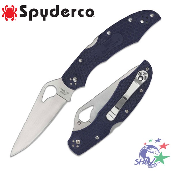 SPYDERCO Byrd CARA CARA 2深藍FRN柄平刃折刀 / BY03PBL2【詮國】