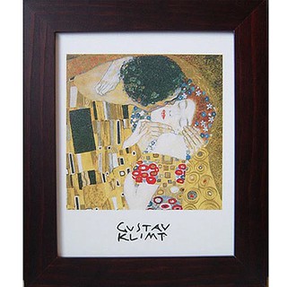 開運陶源 Kiss吻(直式) Klimt克林姆 世界名畫 掛畫 複製畫 壁飾 38x32cm