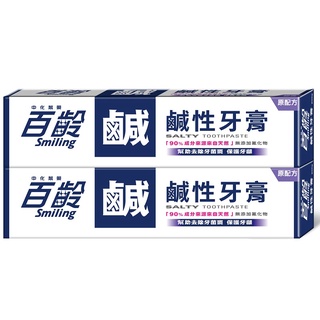 百齡 鹹性牙膏(無氟)200g克 x 2 【家樂福】