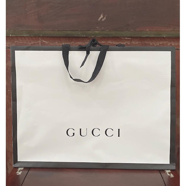 【二手名牌專櫃紙袋】Gucci 精品專櫃提袋 名牌紙袋 正品 飾品紙袋 禮物袋