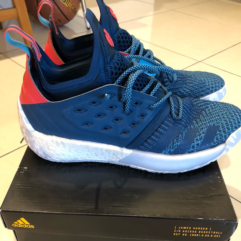 Adidas Harden Vol. 2   us11 哈豋JAMES  二代 藍綠色 粉色 籃球鞋  大鬍子