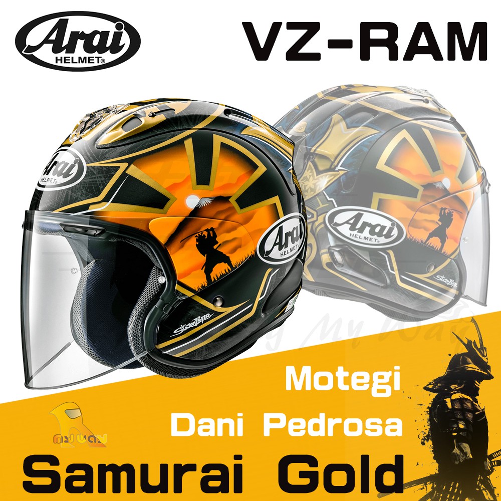 任我行騎士部品 ARAI VZ-RAM Samurai 黑金 武士 侍 3/4 半罩 安全帽 全新款 VZ RAM