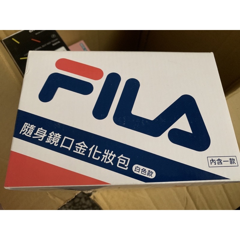 7-11 FILA-隨身鏡口金化妝包（白色款）