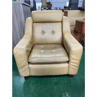 【二手倉庫-崇德店】二手傢俱☆單人皮沙發☆單人座椅 客廳沙發 房間沙發 會客沙發 電腦沙發 臺中神岡2手傢俱買賣