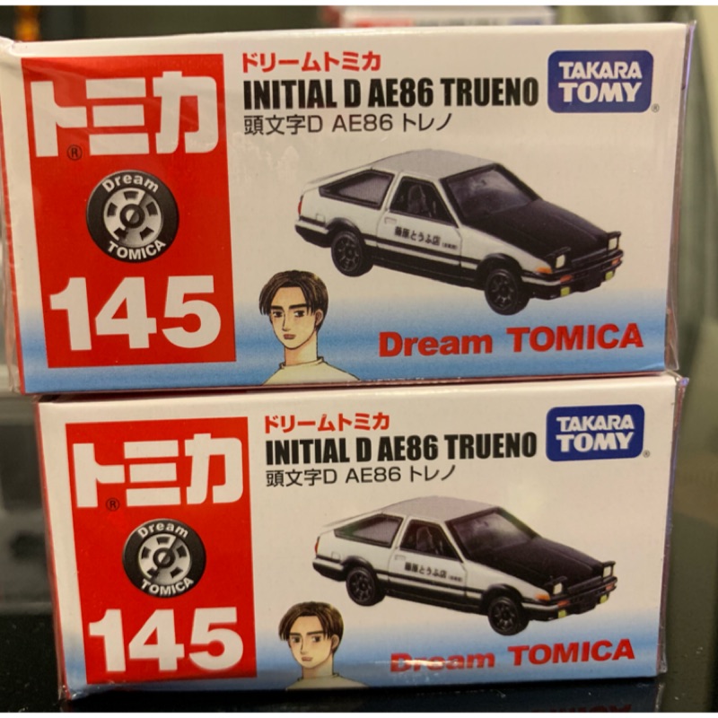 TOMICA 頭文字D AE86黑引擎蓋開燈版No.145