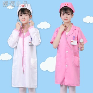 新品特賣 兒童護士服 造型服 兒童醫生服 角色扮演服 兒童醫生護士服 幼兒美逆行者服 職業角色扮演表演過家家小白大褂
