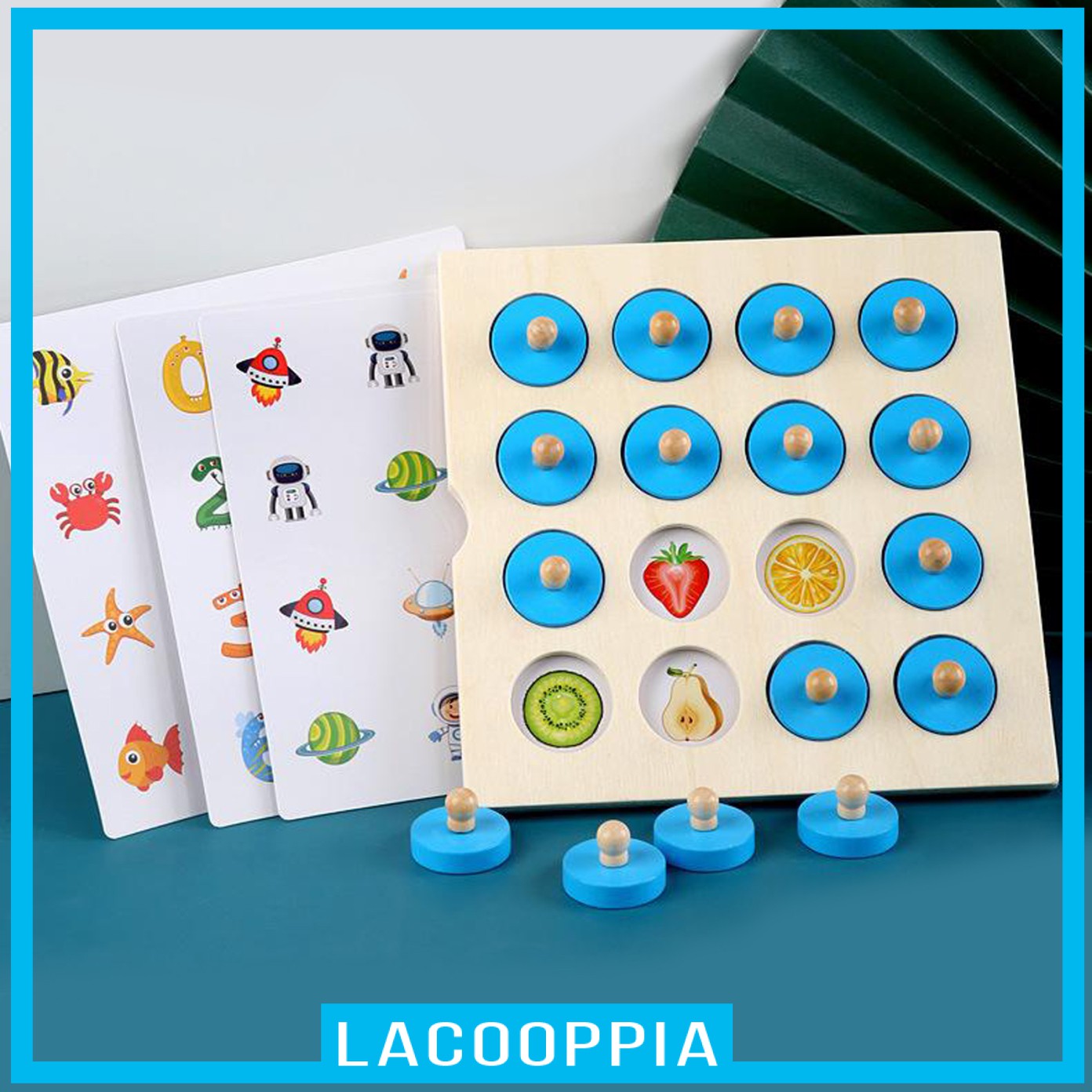 Loooppia 孩子木製記憶棋牌遊戲寶寶記憶訓練遊戲益智玩具 蝦皮購物