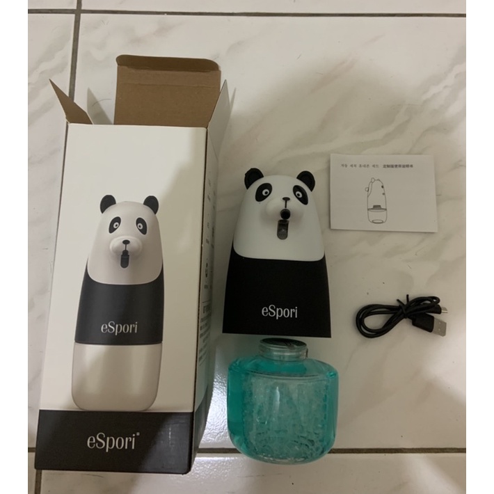 可愛熊貓造型的eSpori智能感應泡沫洗手機 給皂機