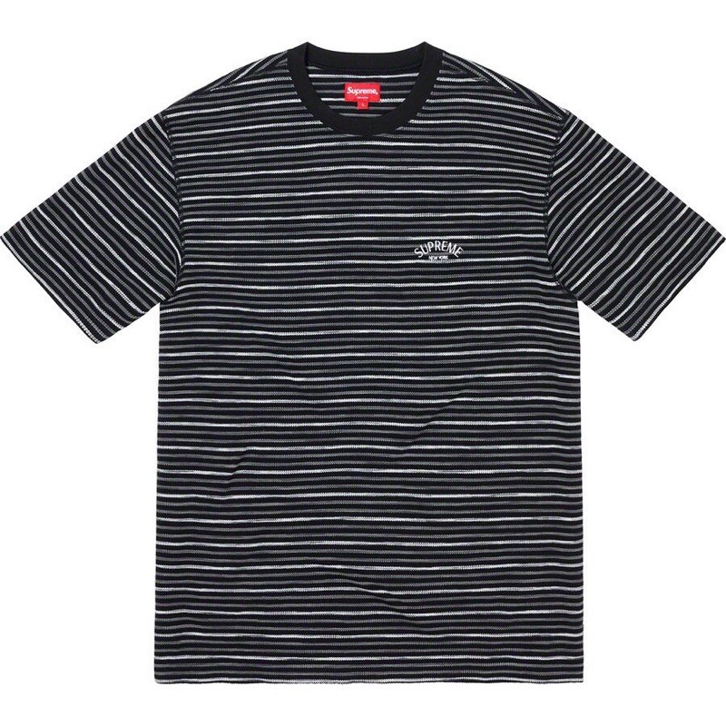 全新 現貨 Supreme stripe thermal knit 條紋 短tee 復古 街頭 滑板 潮流