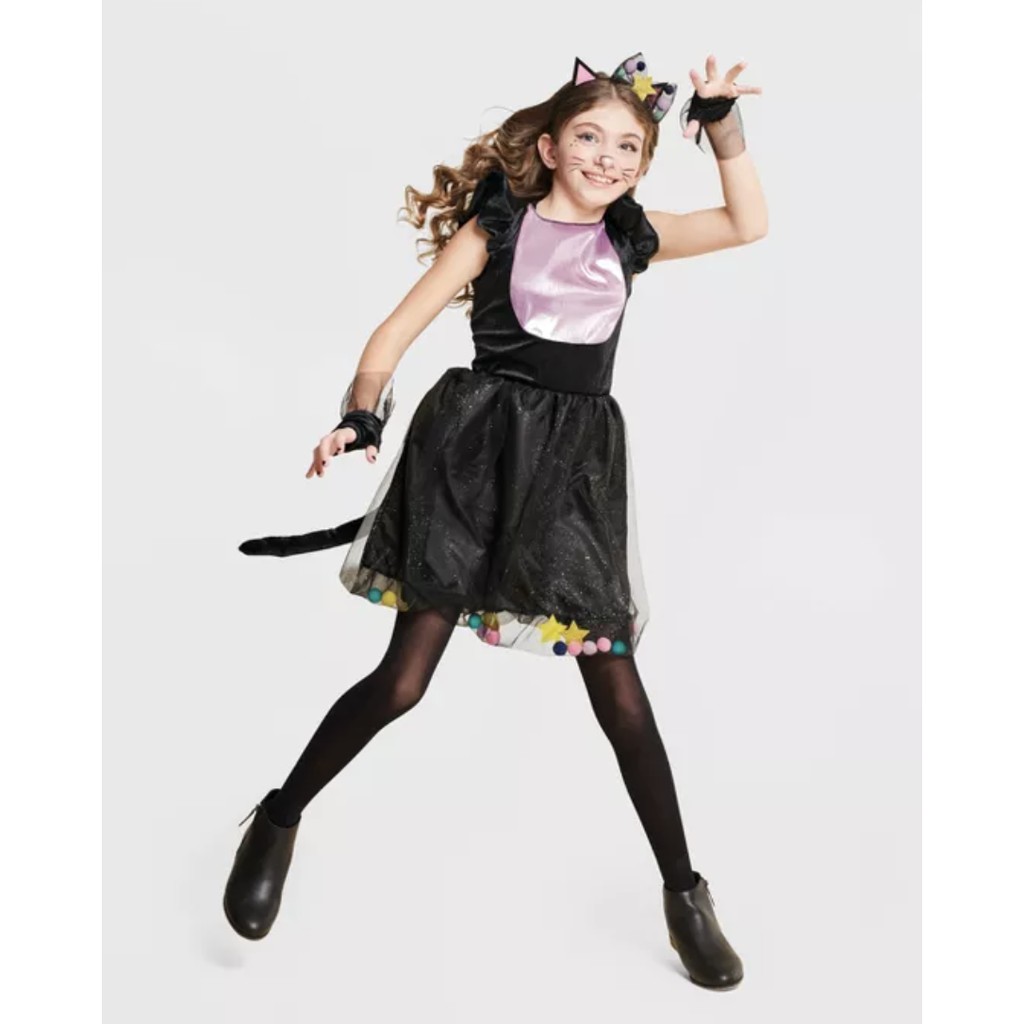 美國加州好物代購 現貨 萬聖節 變裝服 超可愛小貓咪造型 黑色 連身服 造型服 寫真服 派對服裝