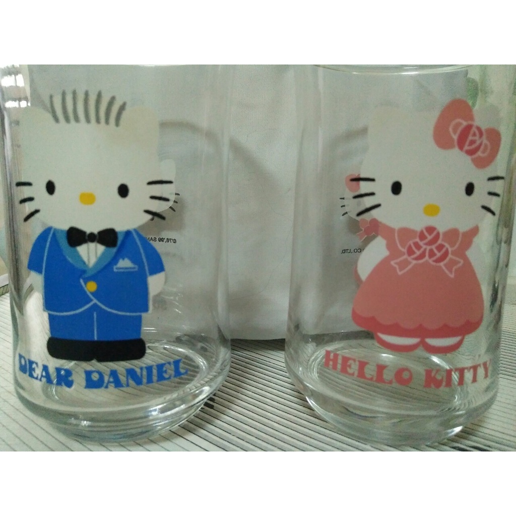 全新 Hello kitty凱蒂貓玻璃杯(對杯)