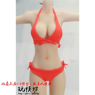 【玩模坊H-090】1/6 12吋 （ 亮橘 ）泳裝 泳衣 比基尼 內衣 內褲 模型