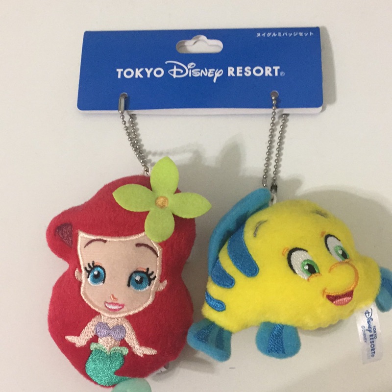 東京迪士尼 美人魚 小比目魚 吊飾 娃娃 Tokyo Disney