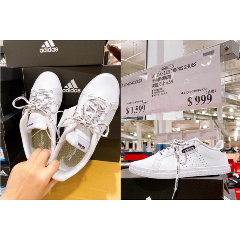 《兩款已保留》COSTCO ADIDAS愛迪達 女休閒網球鞋 小白鞋 美國尺寸7號