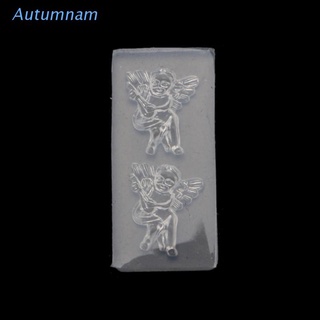 Autu DIY工藝品迷你天使水晶環氧樹脂模具項鍊吊墜矽膠模具