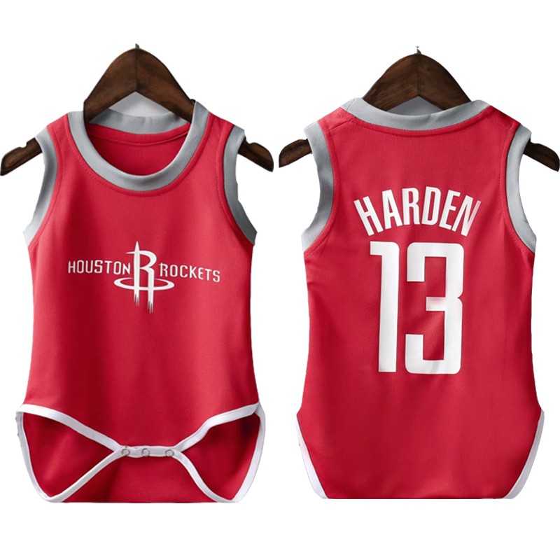 Nba BOSTON ROCK 球衣 - 嬰兒學步男孩籃球球衣連體衣連身衣 13 HARDEN 球衣