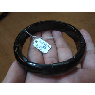 天然巴西黑碧璽手鍊男電氣石手排手牌手串手鍊手環14mm/55.4g水晶珠寶玉石寶石首飾飾品專櫃精品