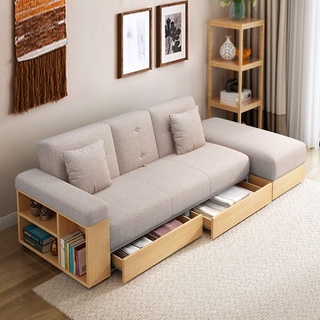 奧古拉沙發床兩用可折疊多功能客廳小戶型雙人日式北歐佈藝沙發