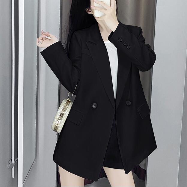 愛依依 西裝外套  外套 上衣 西服 S-XL新款小西裝外套網紅慵懶風休閒韓版英倫風白色西T129-399.