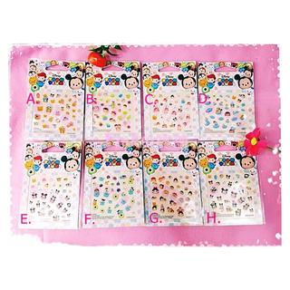 ♥Pinkの寶舖♥迪士尼 TSUM TSUM 疊疊樂指甲貼紙 史迪奇 大眼仔毛怪 冰雪奇緣 瑪麗貓 十二款 特價$43