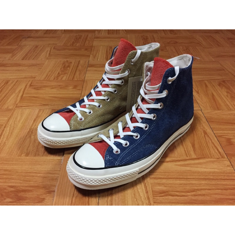 （全新正品出清）1970 Converse 撞色拼接麂皮高筒帆布鞋