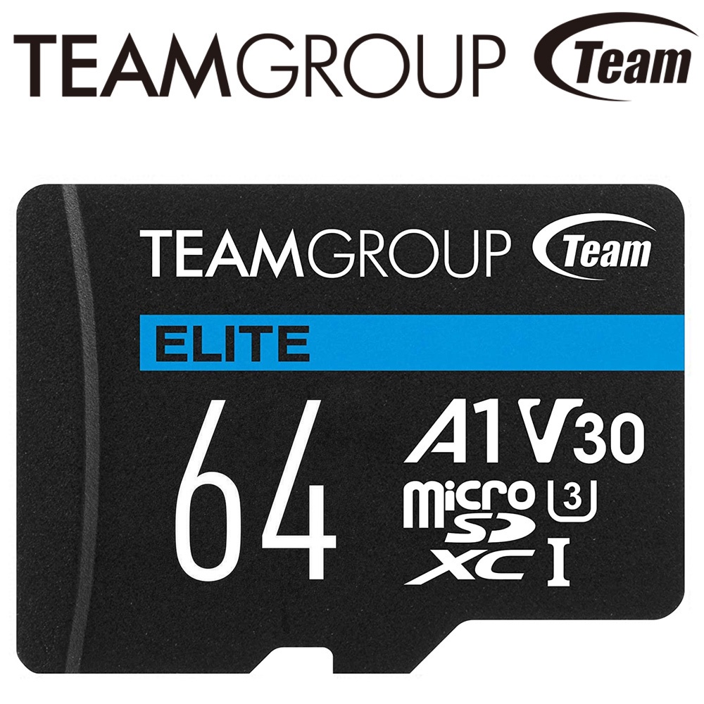 【現貨】Team 十銓 64G 64GB ELITE MicroSDXC TF UHS-I U3 A1 V30 記憶卡