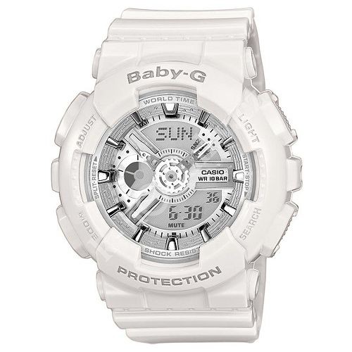 【CASIO】BABY-G街頭率性風格腕錶-白X銀(BA-110X-7A3)正版宏崑公司貨