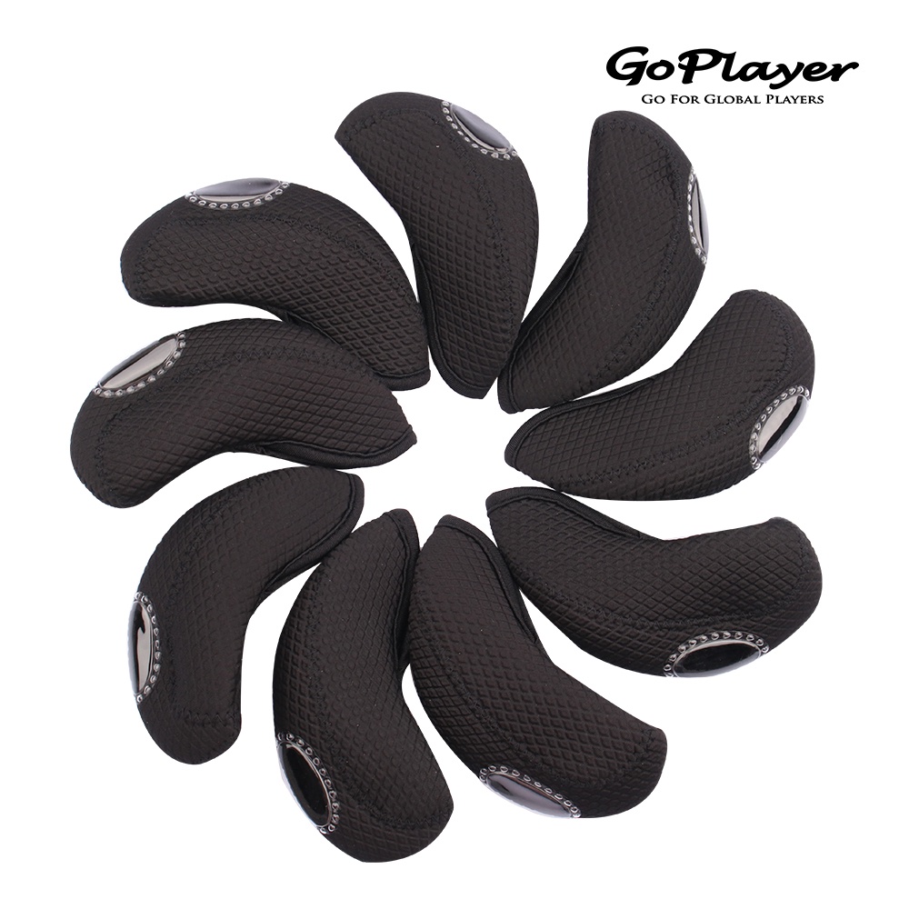 【GoPlayer】3D高爾夫鐵桿套組 (高爾夫鐵桿套桿頭套 球頭保護帽套)