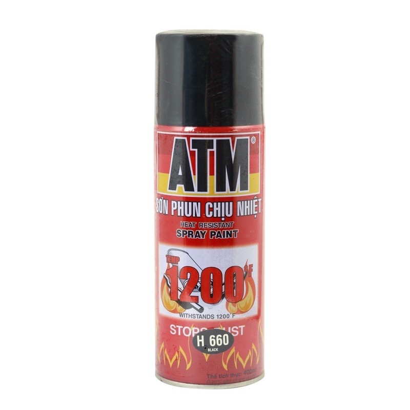 [ATM 耐熱漆] 粗糙黑色 H660 攝氏度耐高溫噴漆