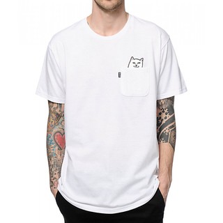 RIPNDIP LORD NERMAL POCKET TEE 短袖T恤 經典款 白色 中指貓 台灣總代理-ALL