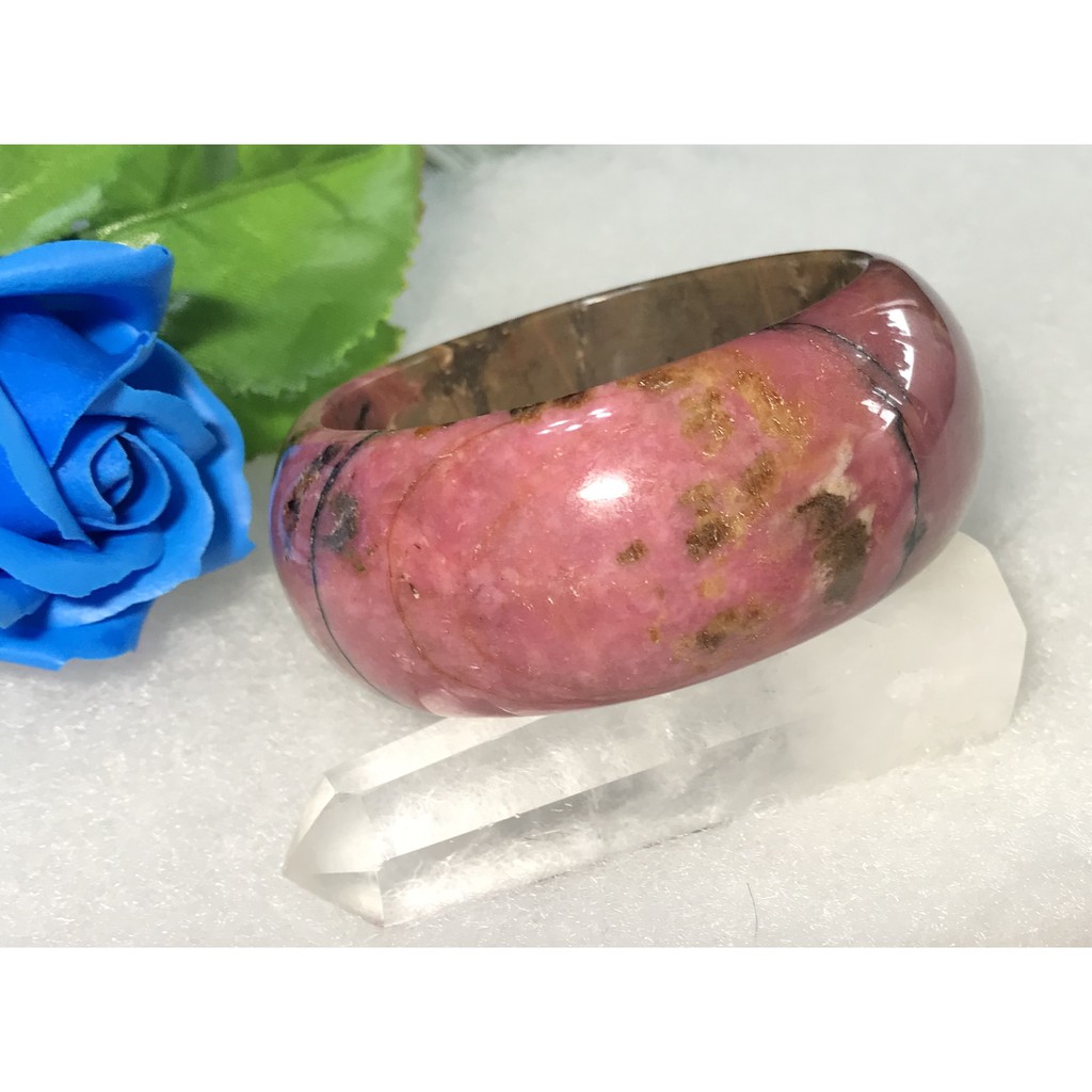 天然薔薇輝手鐲59 0圈口 輪胎 蝦皮購物