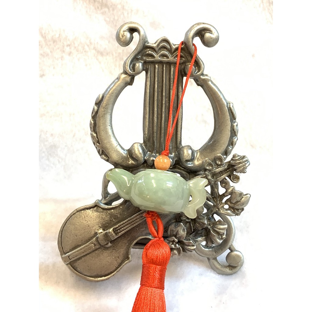 天然緬甸翡翠A貨 - 茶壺(把把胡)雕刻件吊飾掛件