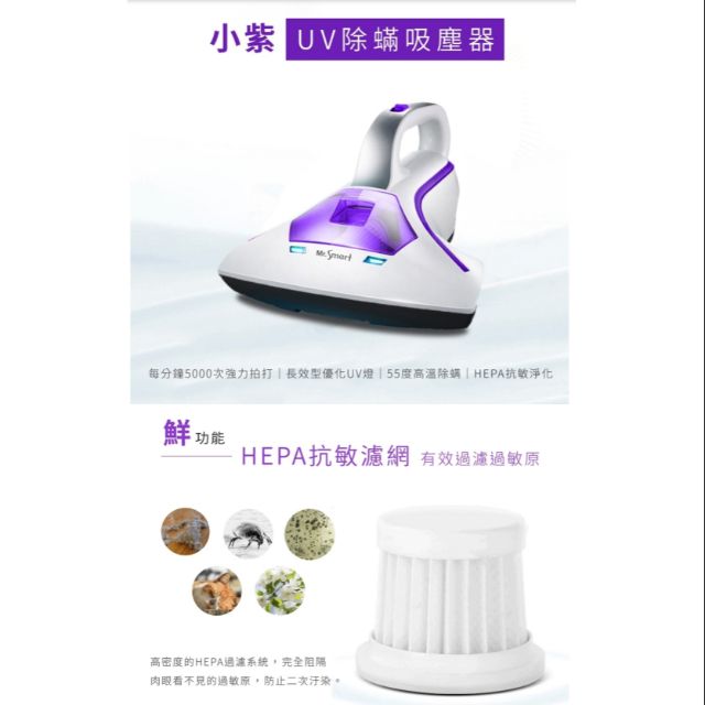 Mr.smart 小紫 HEPA除螨吸塵器 專用濾網