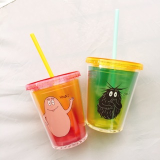 現貨#泡泡先生 Barbapapa 漸層 吸管 水杯 隨行杯 杯子
