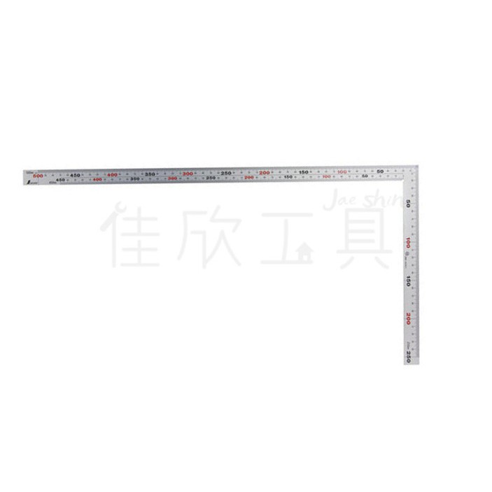 【樂活工具】鶴龜 SHINWA 公分 厚型 曲尺 雙面角尺 鐵工用角尺 10405