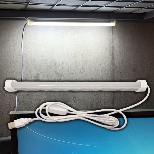 宿舍神燈-白光、自然光(附開關) 免打孔USB燈管 LED照明燈 讀書燈 夜燈 USB日光燈管 客製化禮品專家