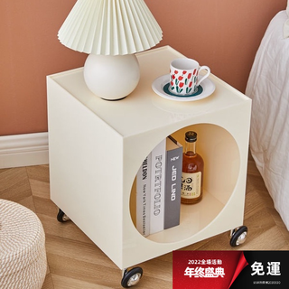 【免運/出口廠家】 亞克力床頭櫃置物架收納櫃客廳茶幾可移動邊幾零食小推車【娟姐的賣場】
