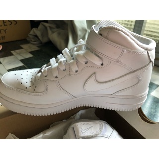 NIKE 耐吉 全白Force 女鞋✨高筒AIR FORCE 1'07 MID 全白