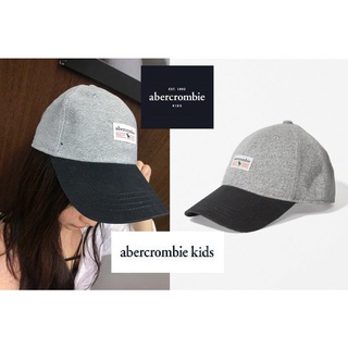 a&f abercrombie&fitch baseball cap 貼布棒球帽拚色老帽-灰色