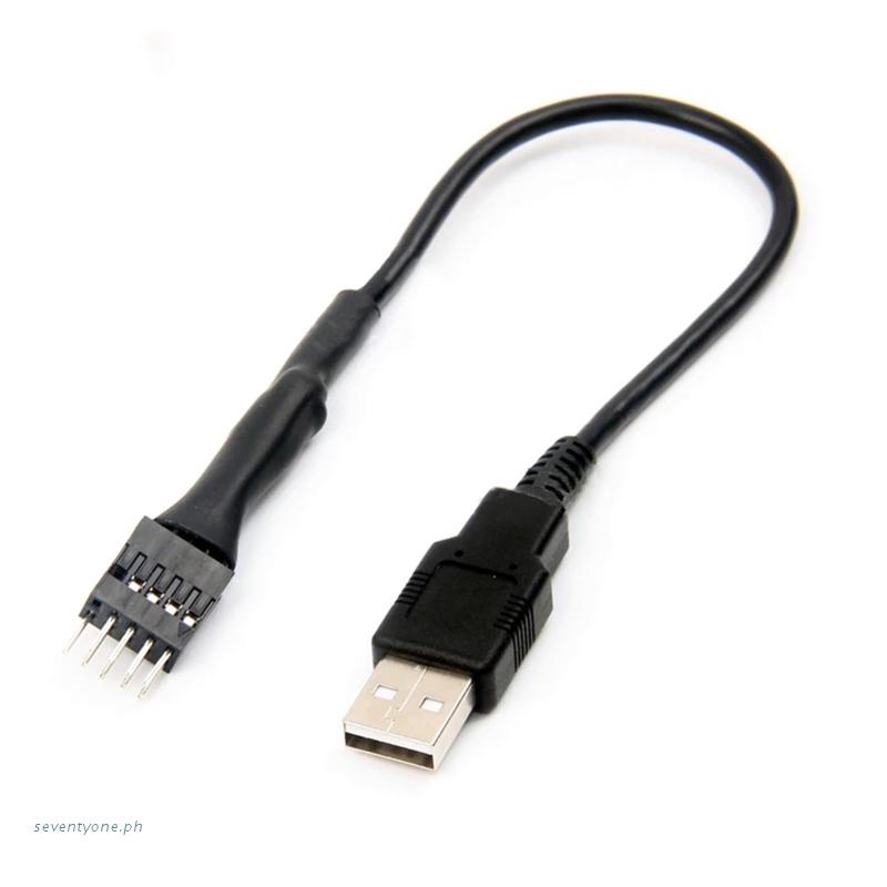 Seve 9pin USB 接頭連接器 1 至 1 公擴展分配器電纜連接器適配器