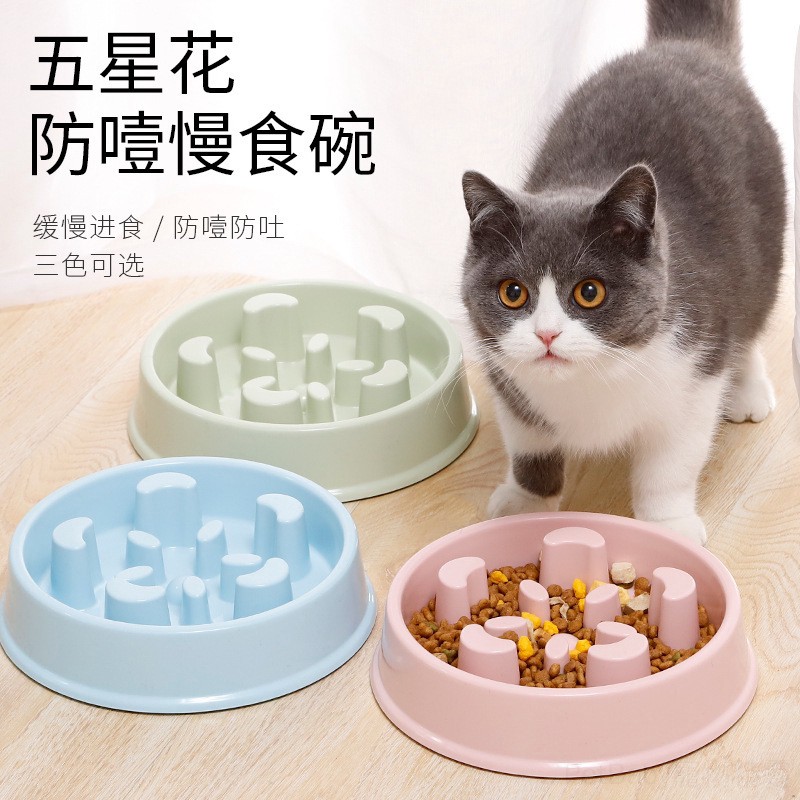 台灣現貨免運 現貨批發新奇特寵物碗五星花防噎寵物慢食碗防肥胖助健康慢食 蝦皮購物
