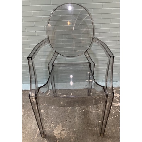 A3014 [家之家二手傢俱] KARTELL Louis Ghost Chair透明椅 煙灰色 魔鬼幽靈 透明椅