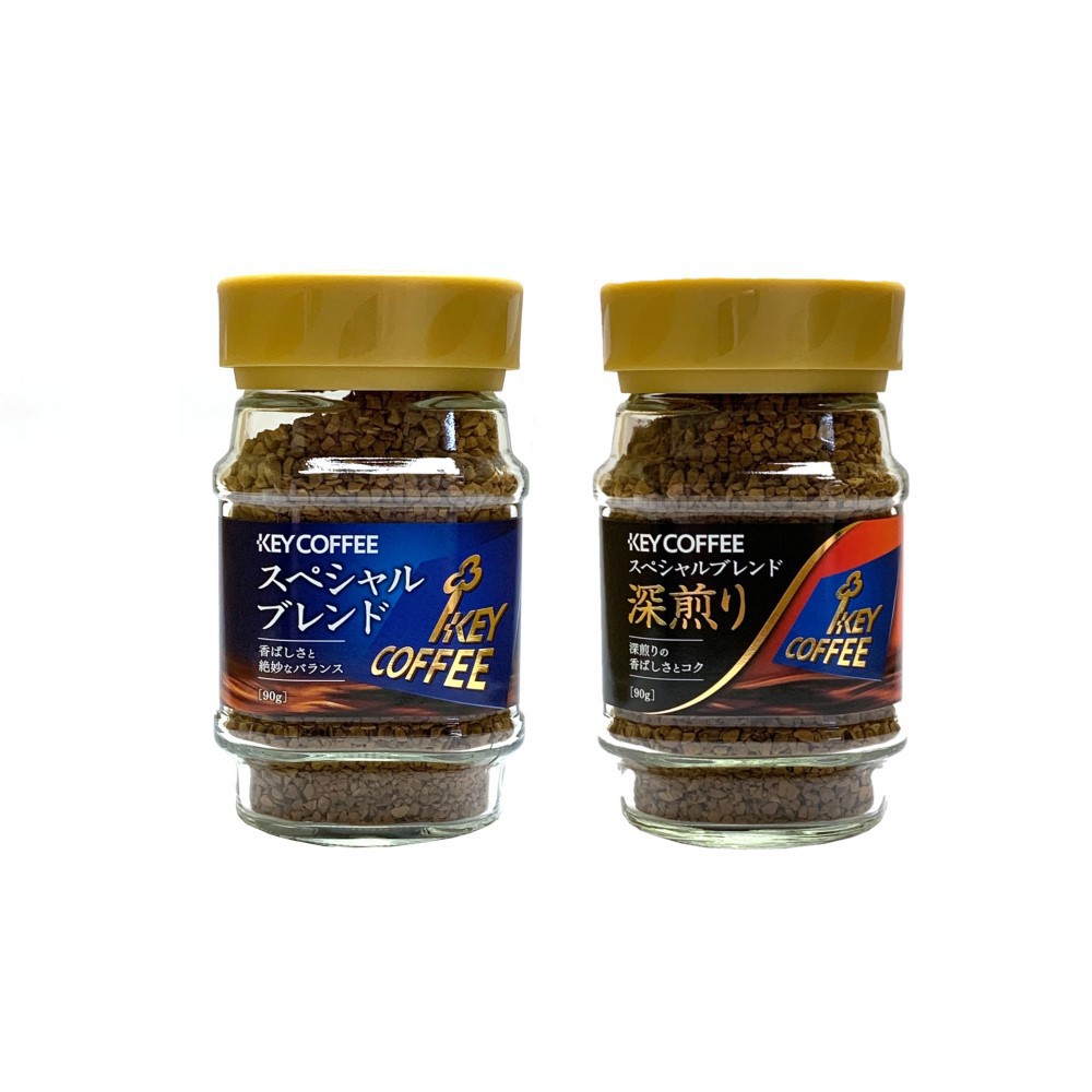 【蝦皮特選】日本進口 KEY COFFEE 特級即溶咖啡 一般/深培 90g/罐 (部分即期)