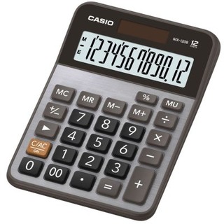 （CASIO 正廠公司貨兩年保固）12位數小型桌上型計算機MX-120B(可自取)