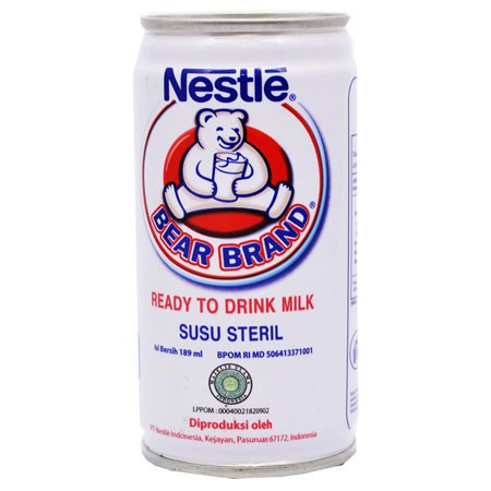 Susu Beruang Susu Sapi Steril Siap Minum Bear Brand189 ML